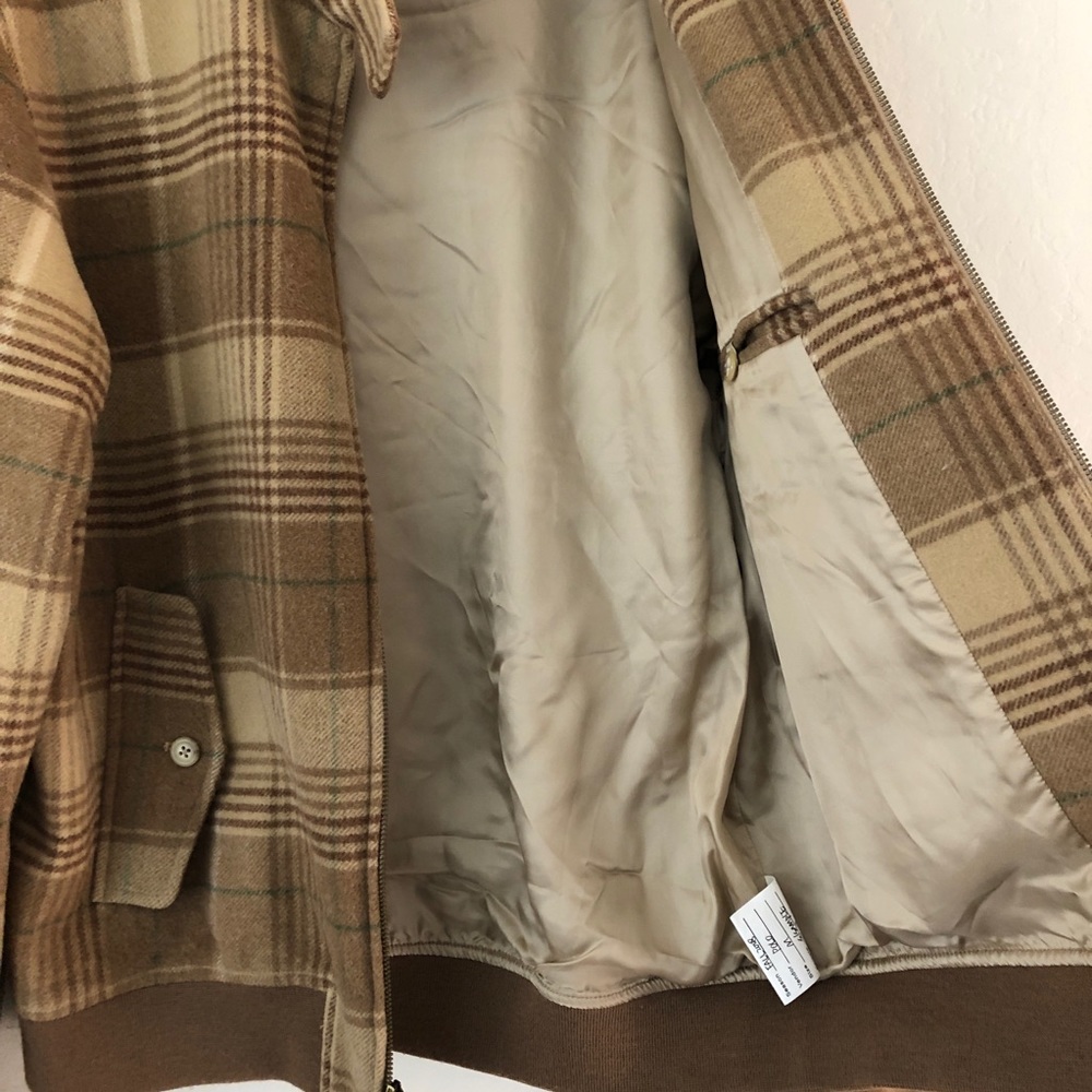 Polo Golf RL Sample Plaid Lambs Wool Zip Jacket - Picture 4 of 12